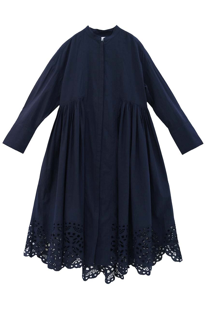 アユーシ/AAYUSHIのイスラミックカットワークシャツドレス(ネイビー/SGN0204)