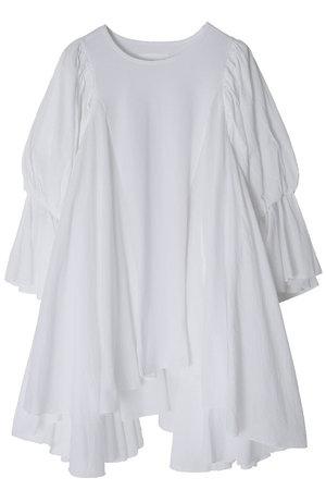 アユーシ/AAYUSHIのフリルヘムパフスリーブトップス(110100/110102)