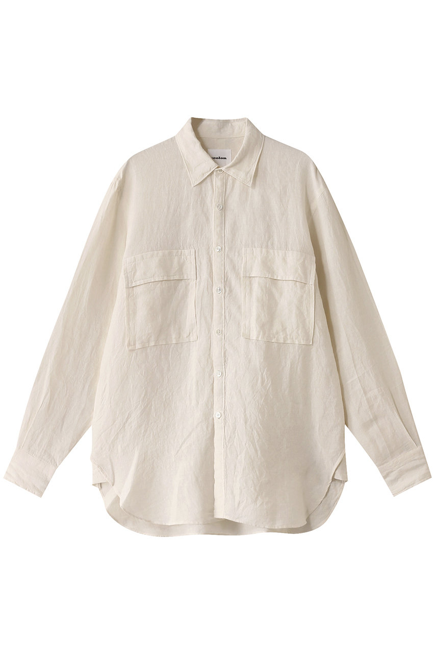 コロン/：colonの【MEN】1/60 Linen Cloth シャツ(Ivory/CSH-4-25S2)