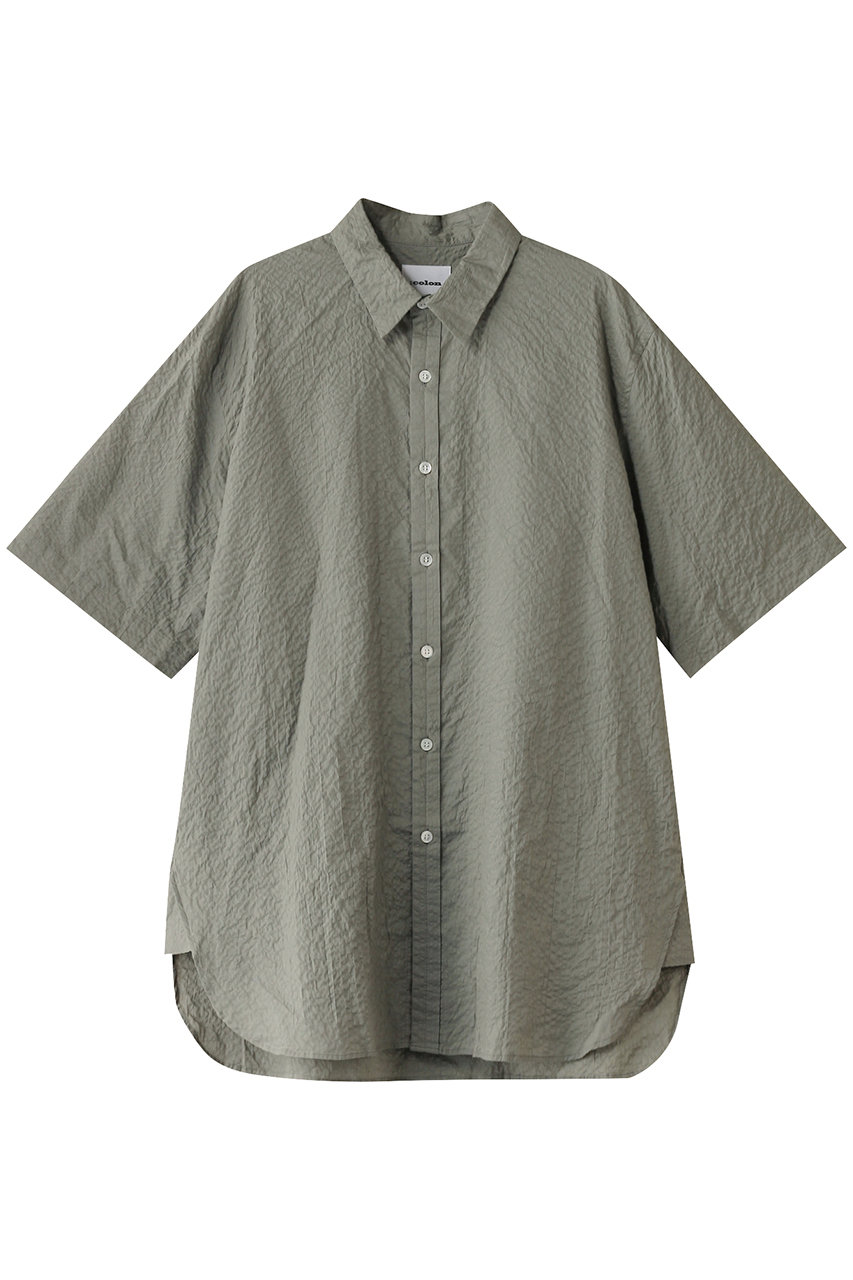 コロン/：colonの【MEN】60 Shrink Lawn ハーフスリーブシャツ(Khaki/CSH-24-25S1)