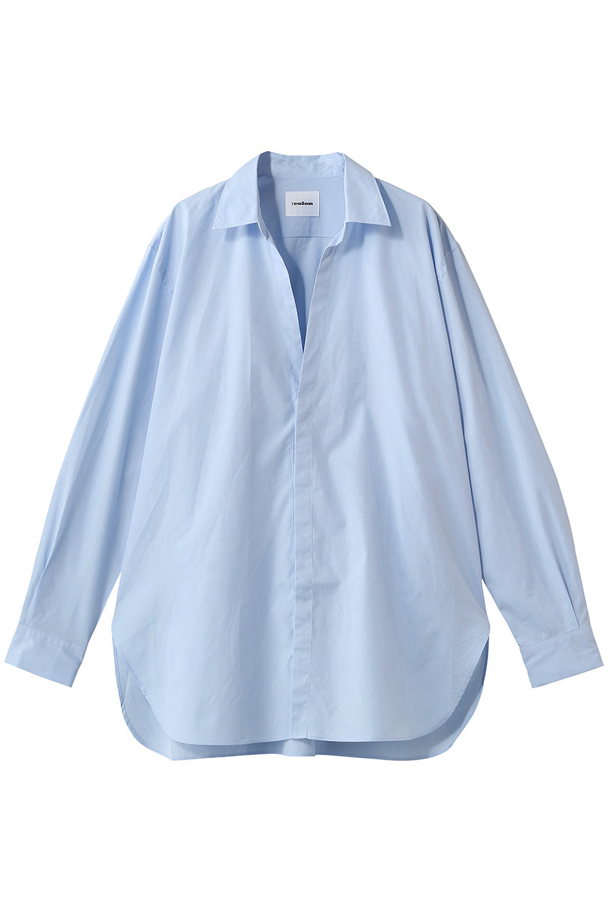 コロン/：colonの【MEN】100/2 Cotton Broad スキッパーシャツ(Sax/CSH-33-26S1)