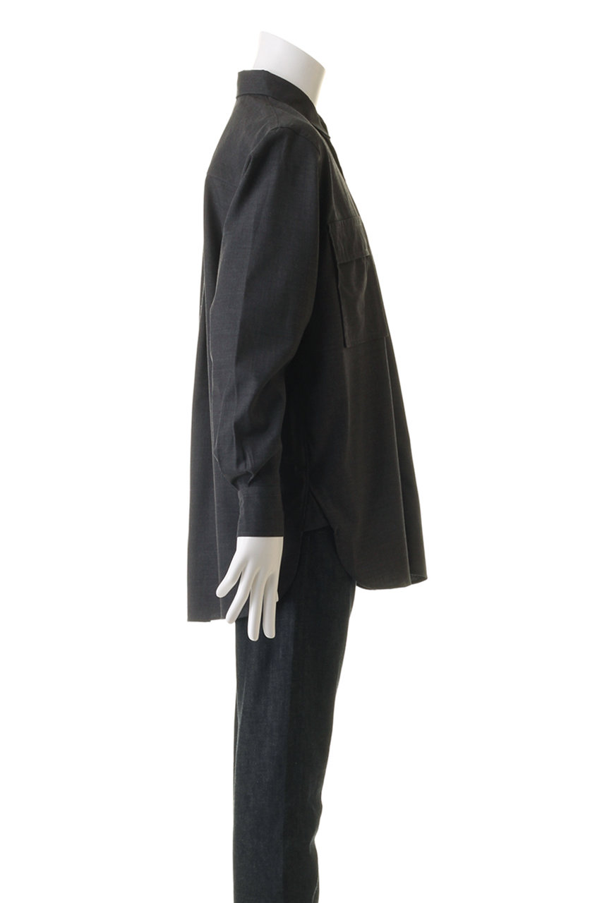 colon(コロン)｜【MEN】Wool Tropical ポケットシャツ/D.Grey の