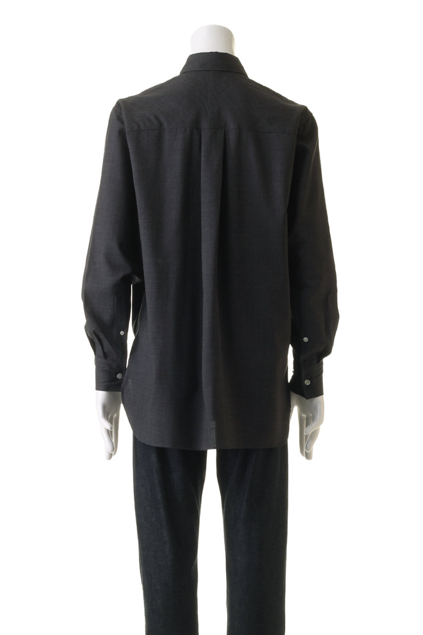 【サイズ3】︰colon Wool Tropical Black シャツ colon(コロン)｜【MEN】Wool Tropical ポケットシャツ/D.Grey の