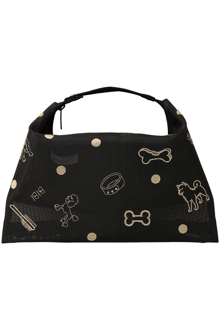 ビビスール/BIBI soeurs.の【11/28 8:00販売開始】SHISHUmesh bag “LARGE” 刺しゅうメッシュバッグ(dog/SHIme-hobby-LARGE)