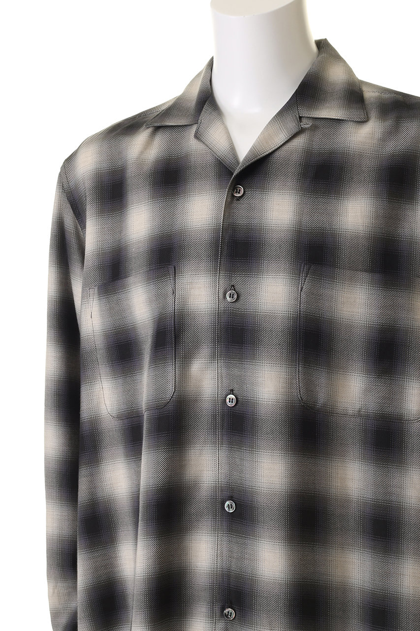 SEVEN BY SEVEN(セブンバイセブン)｜【MEN】OMBRE CHECK オープンカラーシャツ‐Cotton / Yak‐/チェック  の通販｜ELLESHOP・(エル・ショップ)