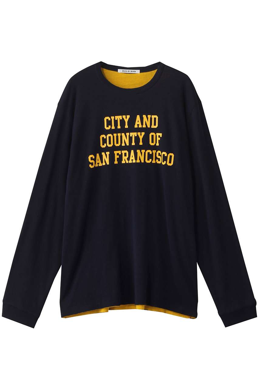 SEVEN BY SEVEN 【MEN】REVERSIBLE ロングスリーブ スウェットシャツ (ネイビー, S) セブンバイセブン ELLE SHOP SEVEN BY SEVEN 【MEN】REVERSIBLE ロングスリーブ スウェットシャツ (ネイビー, S) セブンバイセブン ELLE SHOP