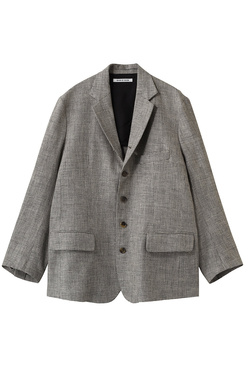 セブンバイセブン/SEVEN BY SEVENの【MEN】5B LOOSE テイラード ジャケット(グレイッシュベージュ/800-6120015)