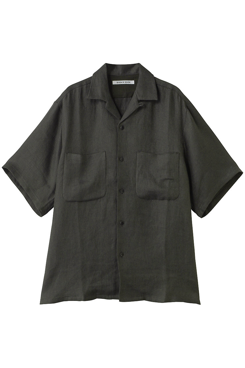 セブンバイセブン/SEVEN BY SEVENの【MEN】OPEN COLLAR シャツ ショートスリーブ(オリーブドラブ/800-6150083)