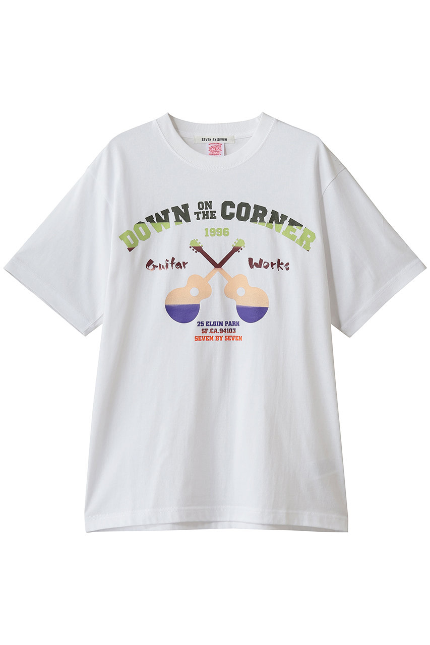 セブンバイセブン/SEVEN BY SEVENの【MEN】【SEVEN BY SEVEN × Down on the Corner】グラデーションプリントTシャツ(ホワイト/8006266121)