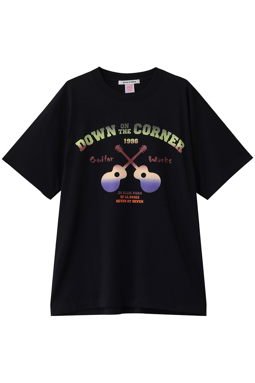 セブンバイセブン/SEVEN BY SEVENの【MEN】【SEVEN BY SEVEN × Down on the Corner】グラデーションプリントTシャツ(ブラック/8006266121)