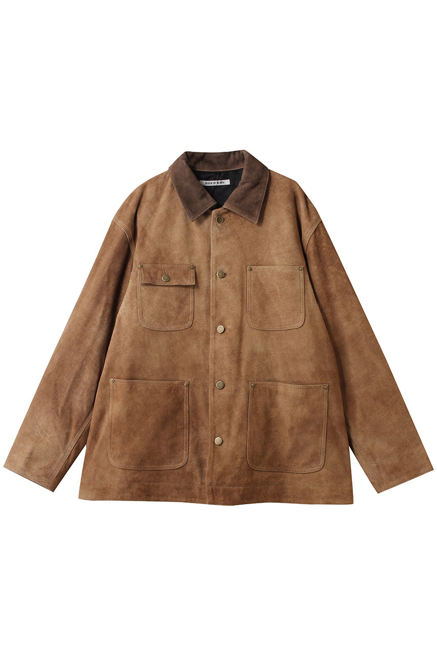 SEVEN BY SEVEN 【MEN】LEATHER MICHIGAN チョアコート (サンドベージュ, S) セブンバイセブン ELLE SHOP SEVEN BY SEVEN 【MEN】LEATHER MICHIGAN チョアコート (サンドベージュ, S) セブンバイセブン ELLE SHOP