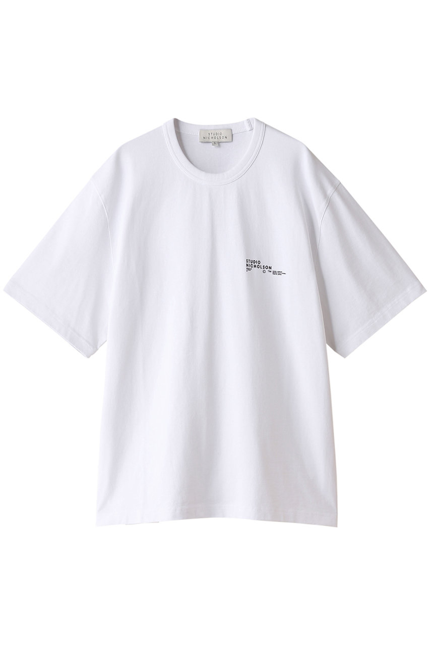 スタジオ ニコルソン/STUDIO NICHOLSONの【MEN】LOGO BOXY FIT T シャツ(ホワイト/5110342007)