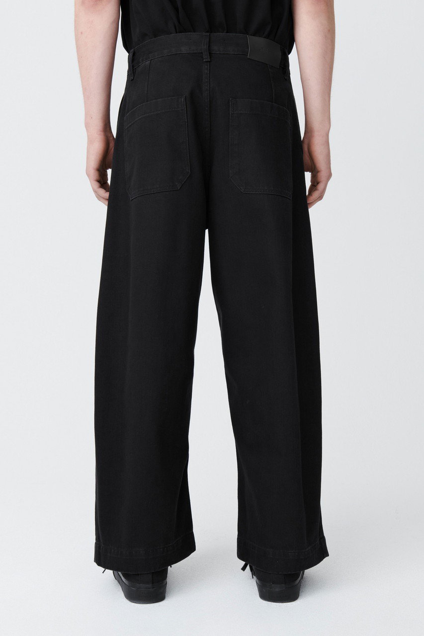 STUDIO NICHOLSON ブラック パンツ STUDIO NICHOLSON スタジオニコルソン SORTE パンツ PEACHED