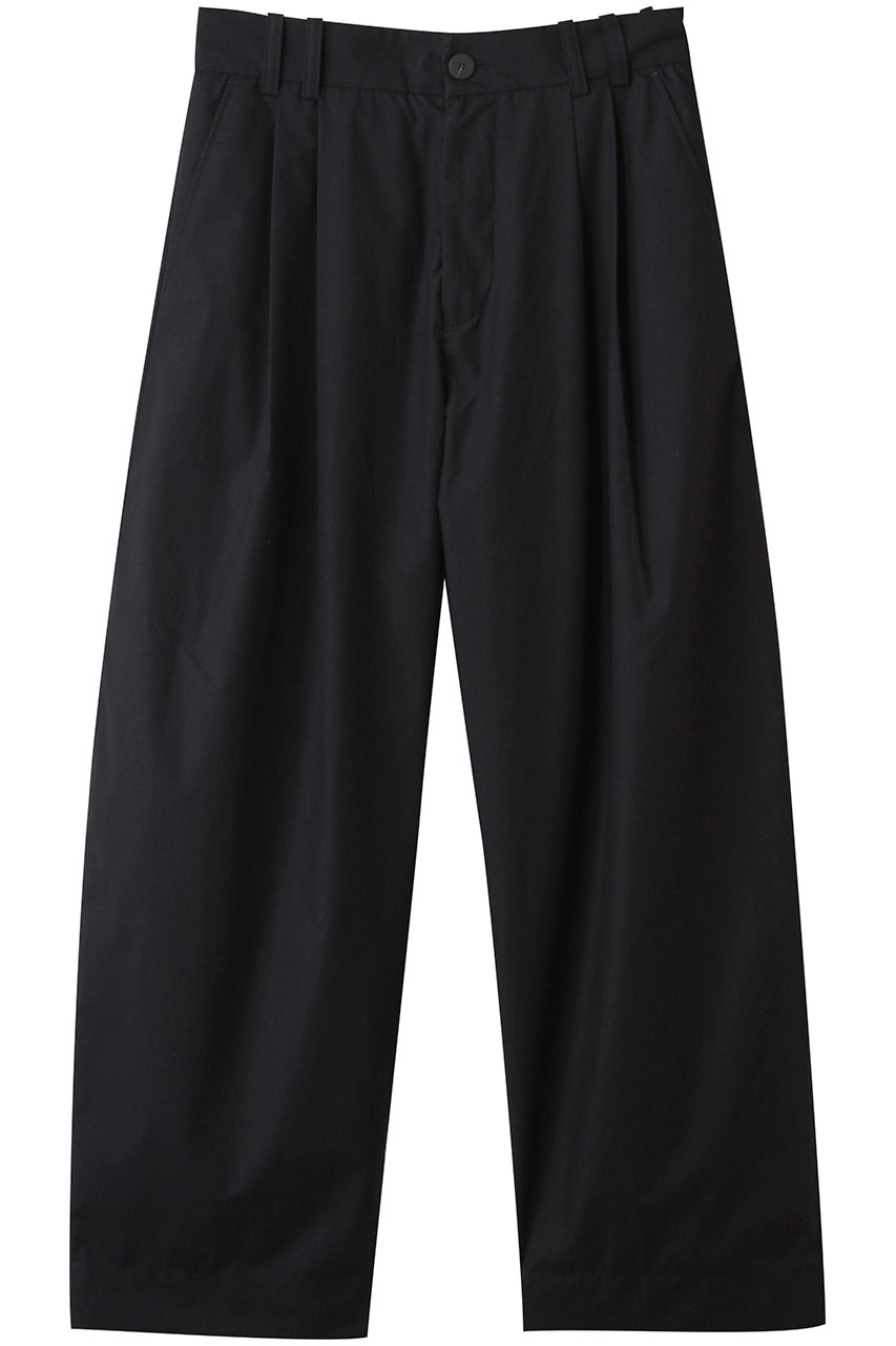 STUDIO NICHOLSON 【MEN】YALE NOISY COTTON W プリーツ パンツ (ダークエストネイビー, M) スタジオ ニコルソン ELLE SHOP STUDIO NICHOLSON 【MEN】YALE NOISY COTTON W プリーツ パンツ (ダークエストネイビー, M) スタジオ ニコルソン ELLE SHOP