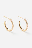 Linear Hoop ダイヤモンド ピアス（両耳用）