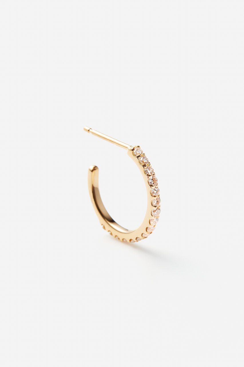 ALLNIQUE(オールニーク)｜Linear Hoop ダイヤモンド ピアス（両耳用