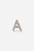 Symbol アルファベット ダイヤモンド ピアス（片耳用）