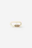 Form Oval ダイヤモンド ピアス（片耳用）