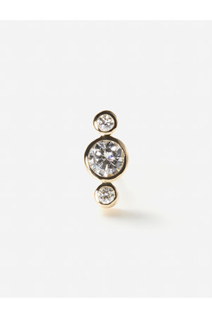 オールニーク Form Oval ダイヤモンドピアス（両耳）