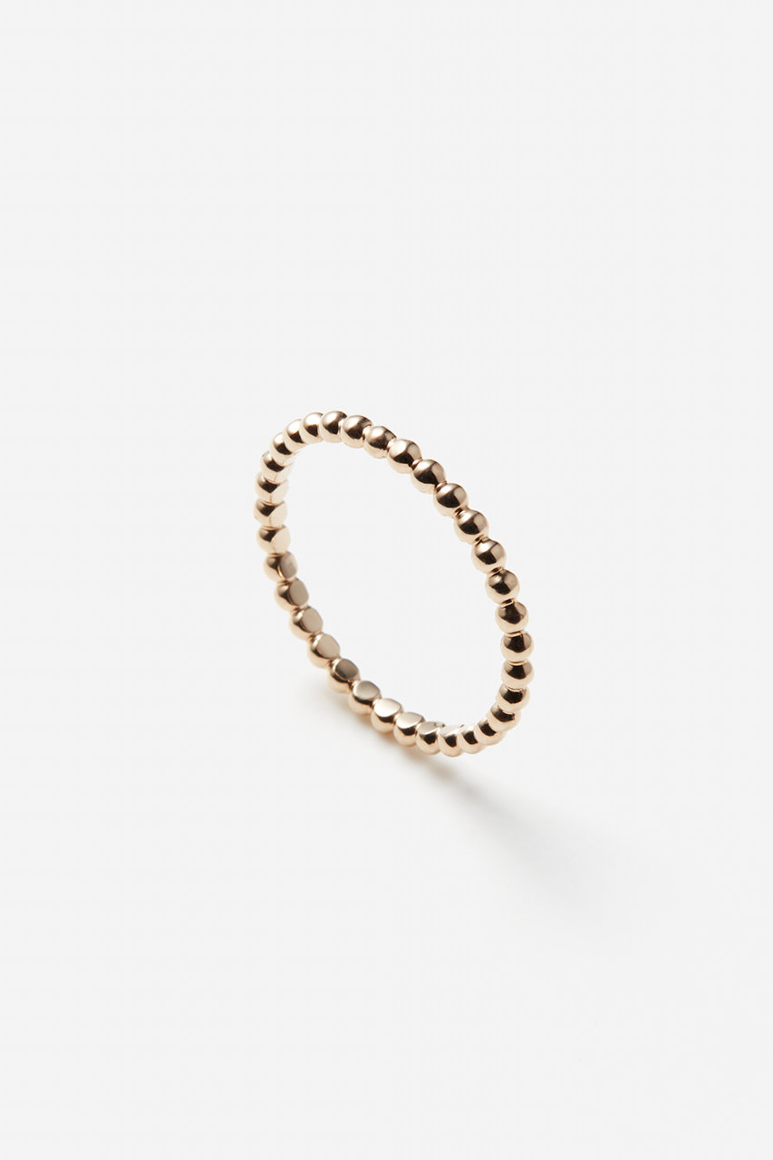 オールニーク/ALLNIQUEのLayered Beads medium リング(イエローゴールド/AQR0039Y0)