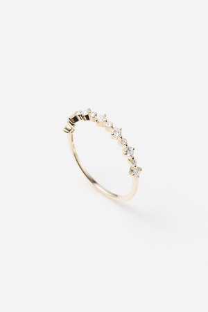 オールニーク/ALLNIQUEのLayered Prong ダイヤモンド リング(150400/150401)