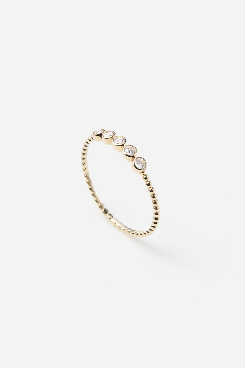ALLNIQUE(オールニーク)｜Layered Bezel beads ダイヤモンド リング