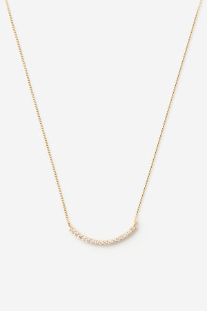 オールニーク/ALLNIQUEのLinear Smile short ダイヤモンド ネックレス(150200/150201)