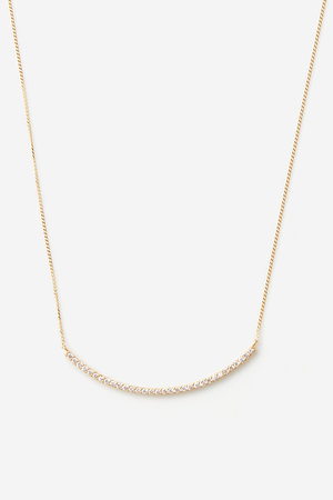 オールニーク/ALLNIQUEのLinear Smile long ダイヤモンド ネックレス(150200/150201)