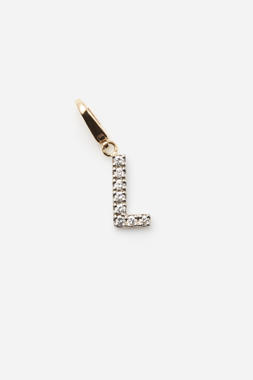 ALLNIQUE Symbol アルファベット ダイヤモンド チャーム (L, F) オールニーク ELLE SHOP ALLNIQUE Symbol アルファベット ダイヤモンド チャーム (L, F) オールニーク ELLE SHOP