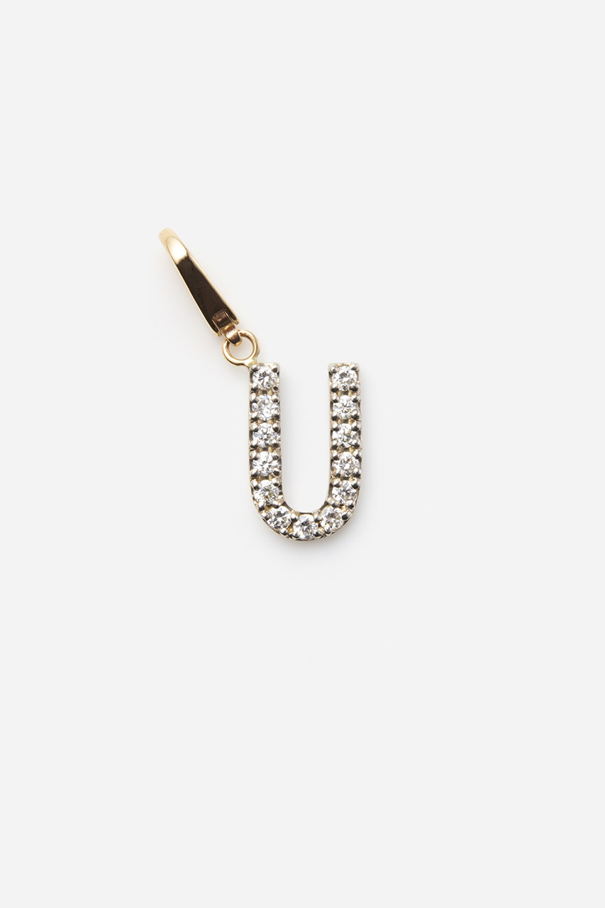 ALLNIQUE Symbol アルファベット ダイヤモンド チャーム (U, F) オールニーク ELLE SHOP ALLNIQUE Symbol アルファベット ダイヤモンド チャーム (U, F) オールニーク ELLE SHOP