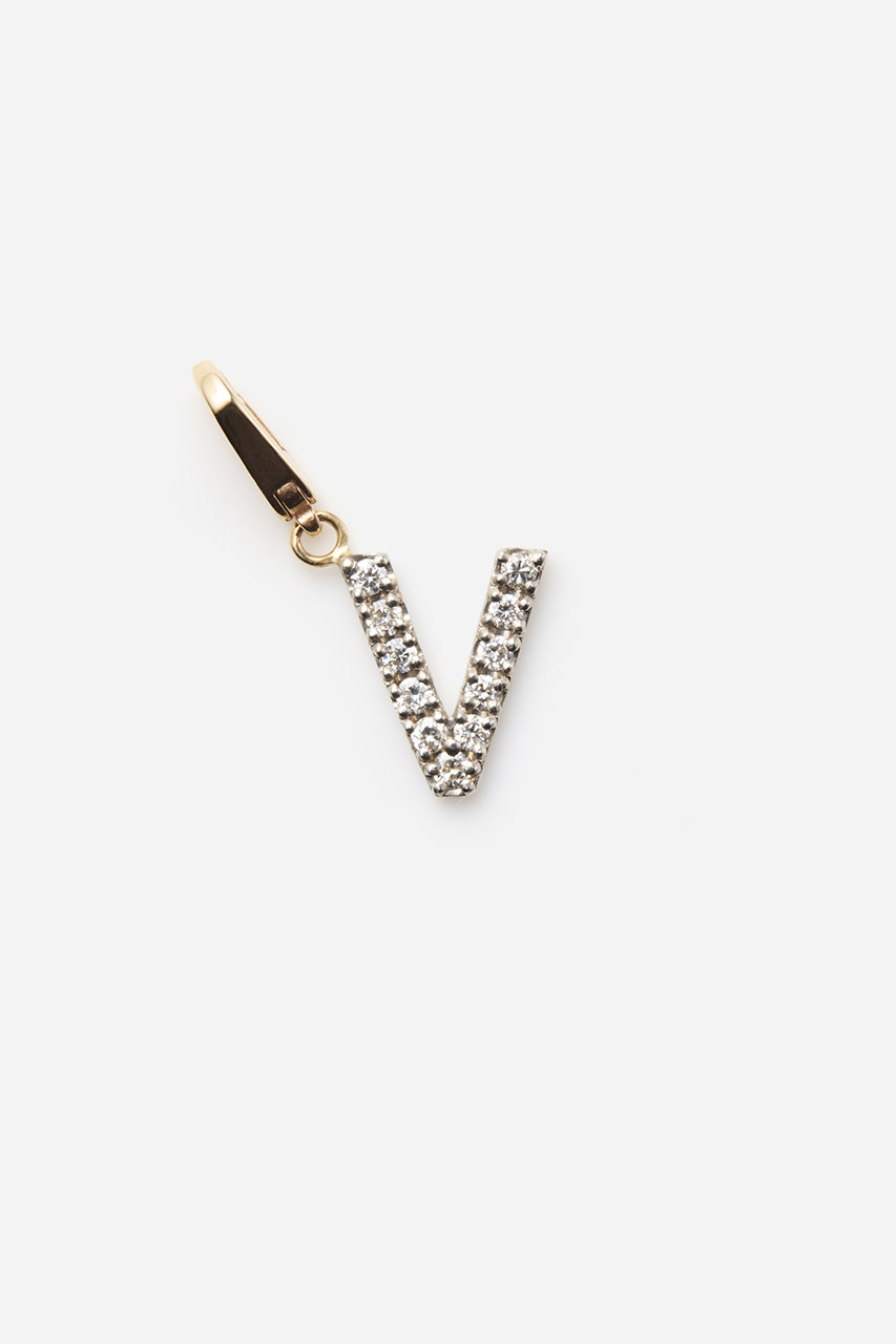 ALLNIQUE Symbol アルファベット ダイヤモンド チャーム (V, F) オールニーク ELLE SHOP ALLNIQUE Symbol アルファベット ダイヤモンド チャーム (V, F) オールニーク ELLE SHOP
