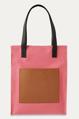 クルニ/CULLNIのLeather Pocket キャンバストートバッグ(120200/120201)