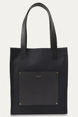 Leather Pocket キャンバスミニトートバッグ