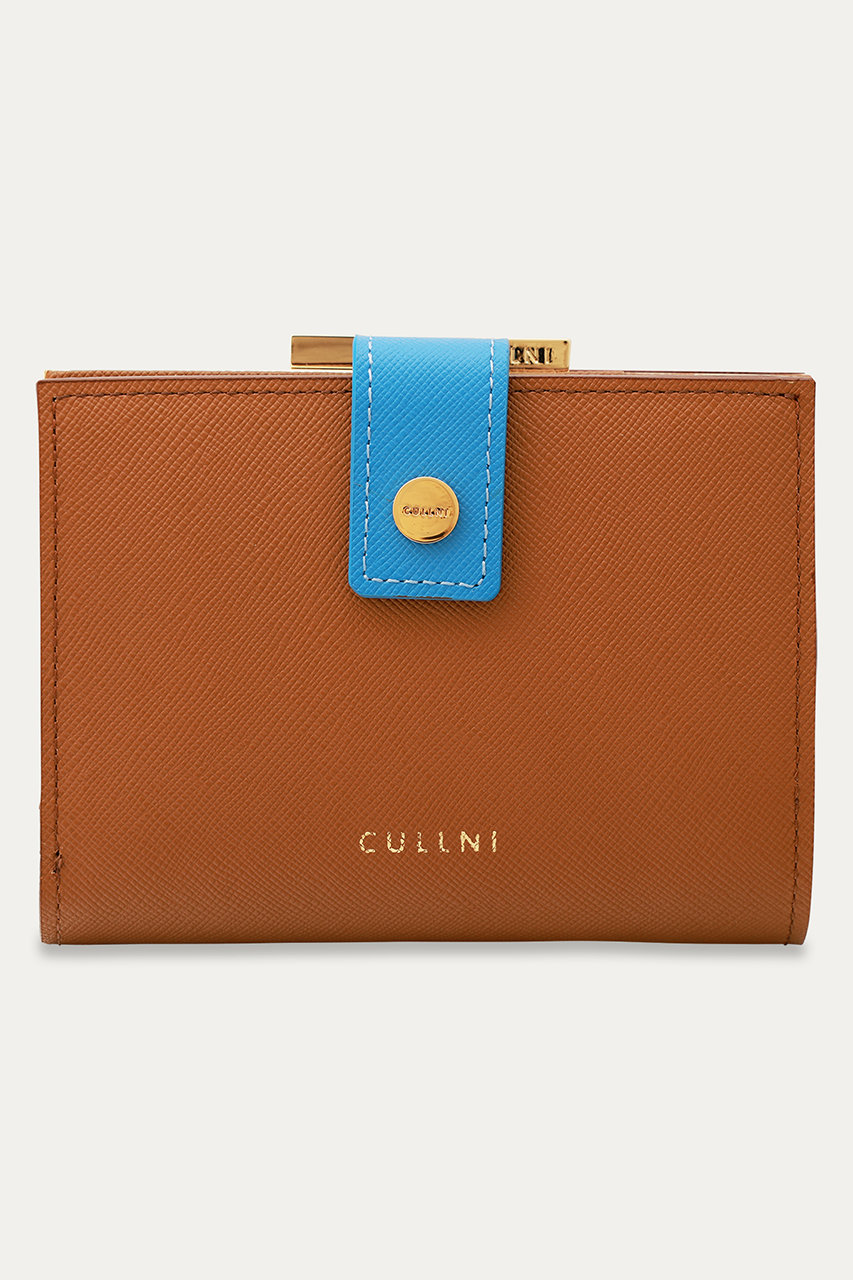 CULLNI 【UNISEX】Leather ウォレット with A Clasp (アンバー×アジュール, ONESIZE) クルニ ELLE SHOP CULLNI 【UNISEX】Leather ウォレット with A Clasp (アンバー×アジュール, ONESIZE) クルニ ELLE SHOP