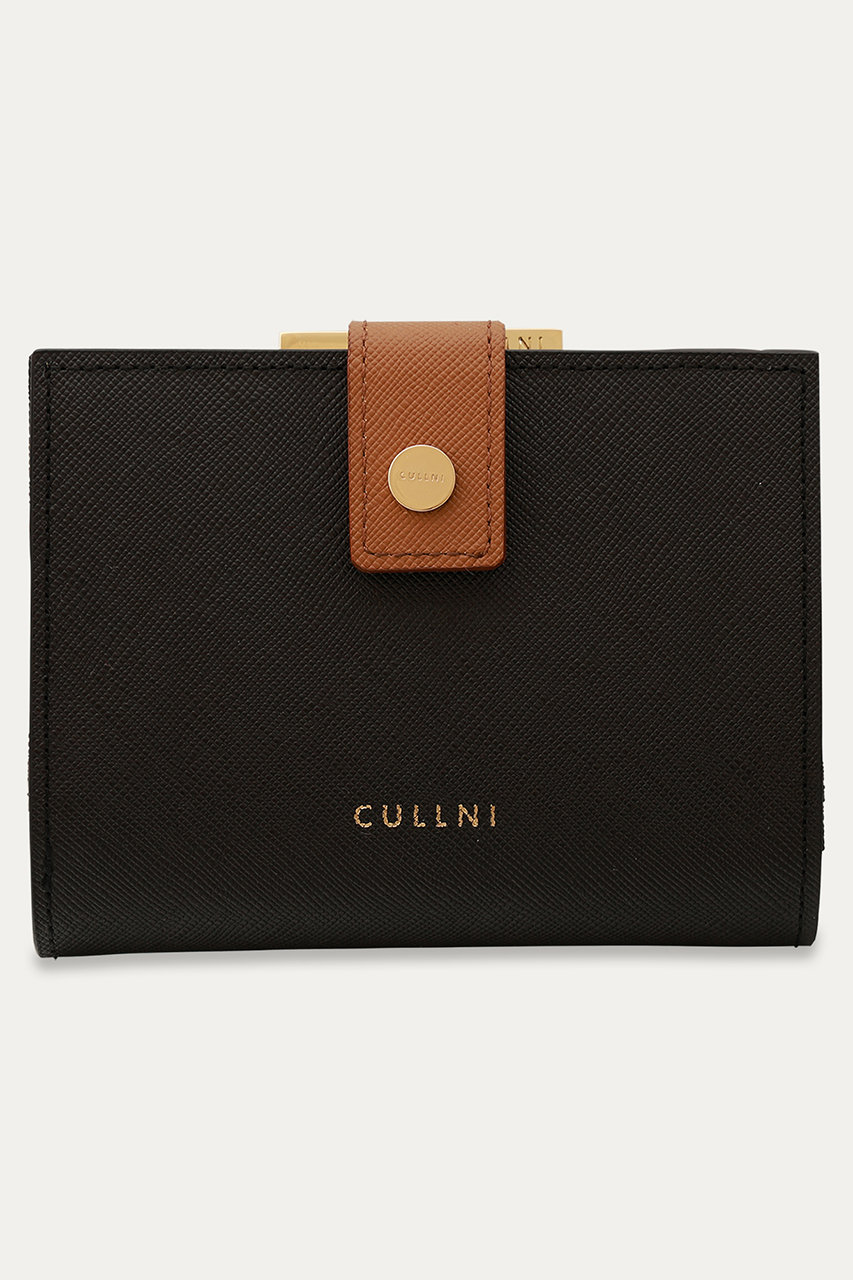 CULLNI 【UNISEX】Leather ウォレット with A Clasp (ブラック×アンバー, ONESIZE) クルニ ELLE SHOP CULLNI 【UNISEX】Leather ウォレット with A Clasp (ブラック×アンバー, ONESIZE) クルニ ELLE SHOP