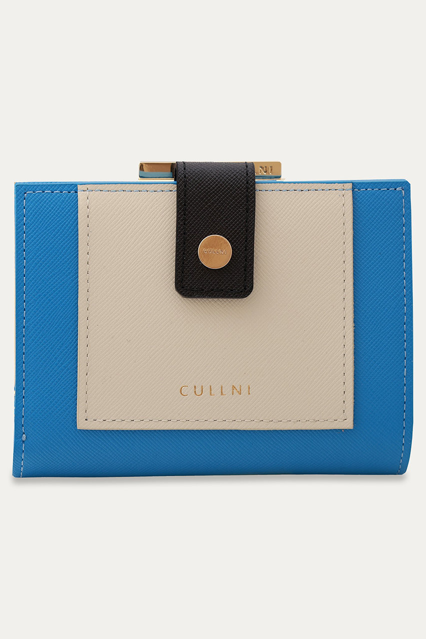CULLNI 【UNISEX】Leather Combination ウォレット with A Clasp (アジュール×マッシュルーム, ONESIZE) クルニ ELLE SHOP CULLNI 【UNISEX】Leather Combination ウォレット with A Clasp (アジュール×マッシュルーム, ONESIZE) クルニ ELLE SHOP