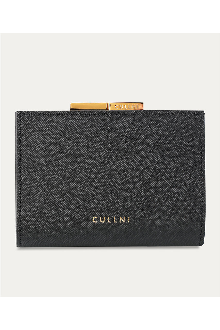 クルニ/CULLNIの【UNISEX】Leather ミニウォレット with A Clasp(ブラック/WL-008)