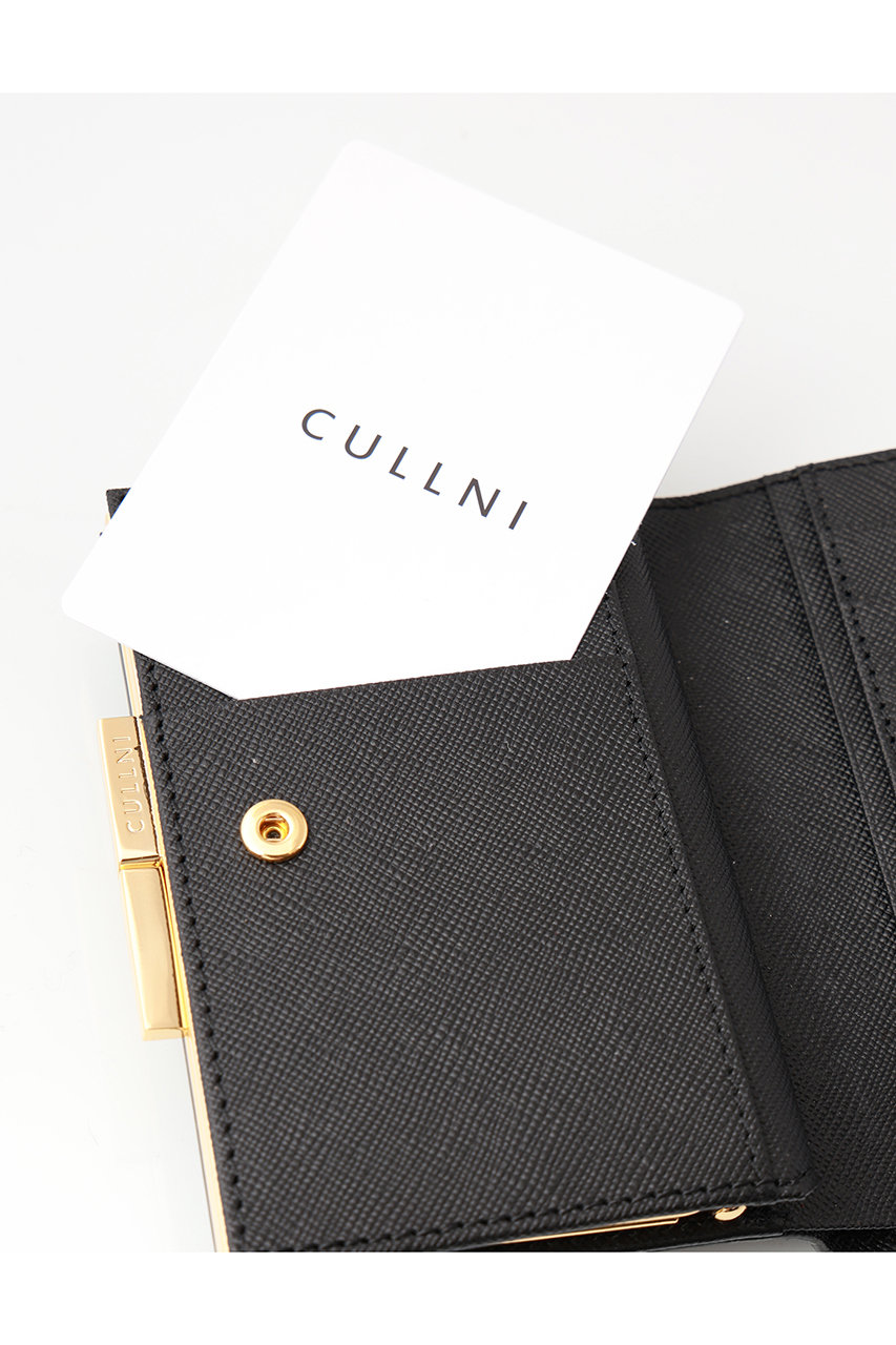 CULLNI(クルニ)｜Leather ミニウォレット with A Clasp/ブラック の