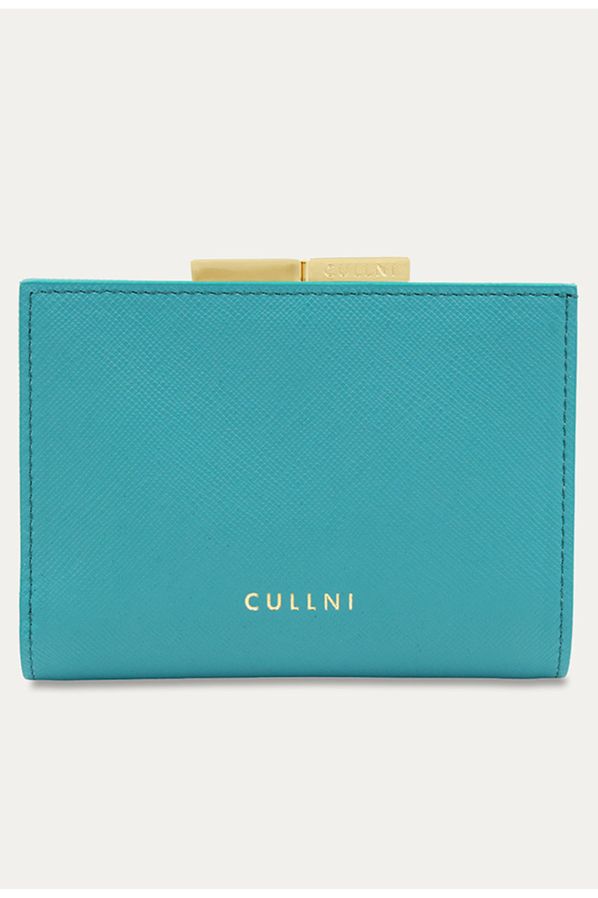 クルニ/CULLNIのLeather ミニウォレット with A Clasp(ブルーグリーン/WL-008)