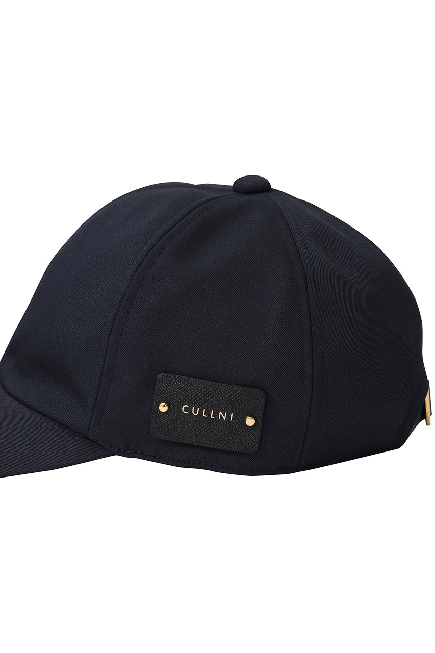 CULLNI(クルニ)｜Chino レザーエンブレムキャップ/ブラック の通販