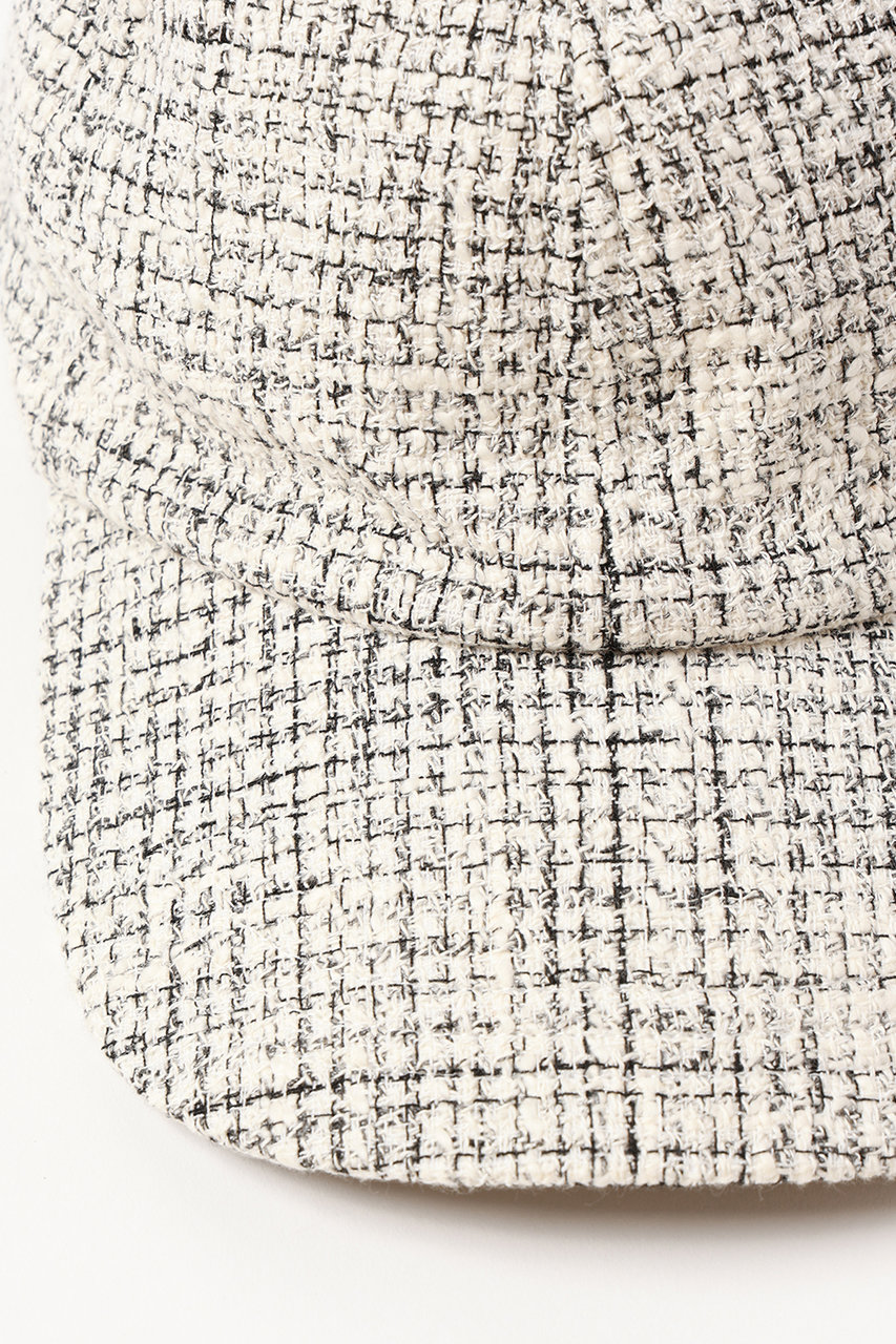 CULLNI(クルニ)｜ブッチャーツイードレザーエンブレムキャップ