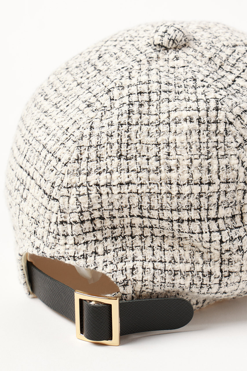 CULLNI(クルニ)｜ブッチャーツイードレザーエンブレムキャップ