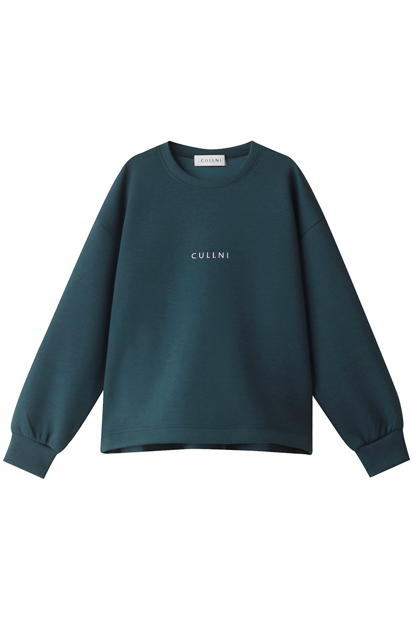 クルニ/CULLNIの【UNISEX】CULLNI ロゴ エンブロイダリー プルオーバー(エメラルドグリーン/24-AW-032)