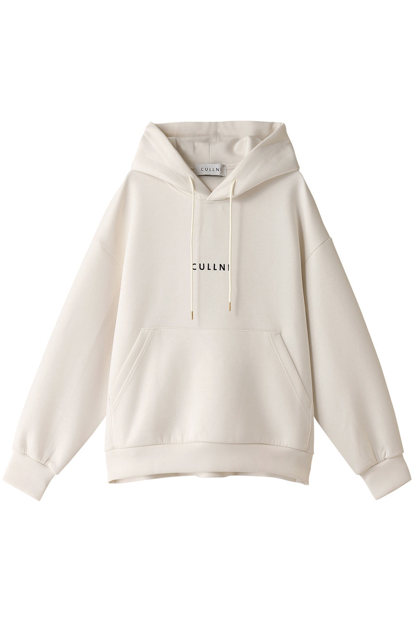 クルニ/CULLNIの【UNISEX】CULLNI ロゴ エンブロイダリー フーディー(エクリュ/24-AW-009)