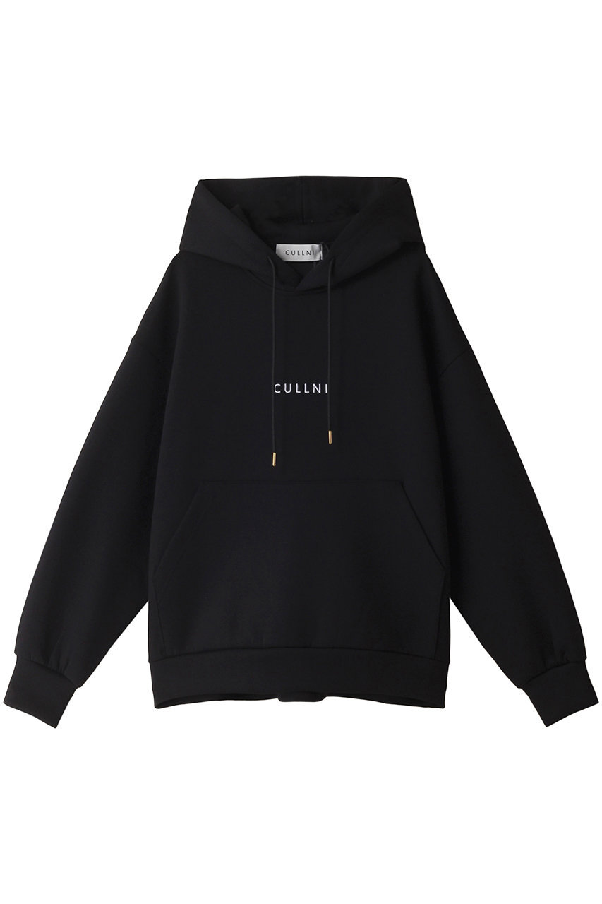 クルニ/CULLNIの【UNISEX】CULLNI ロゴ エンブロイダリー フーディー(ブラック/24-AW-009)