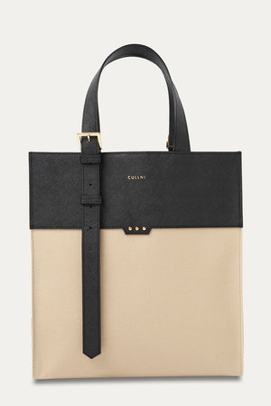 クルニ/CULLNIのLeather Belt ハンドル＆Canvas Combination ミニトートバッグ(120200/120201)