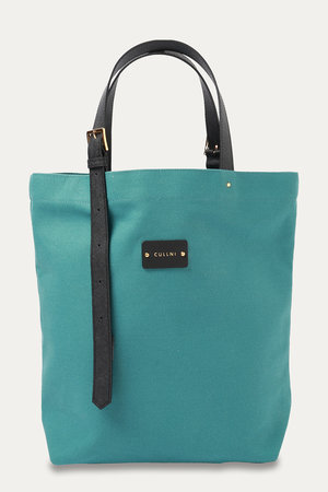 クルニ/CULLNIのLeather Belt ハンドル＆Canvas トートバッグ(120200/120201)
