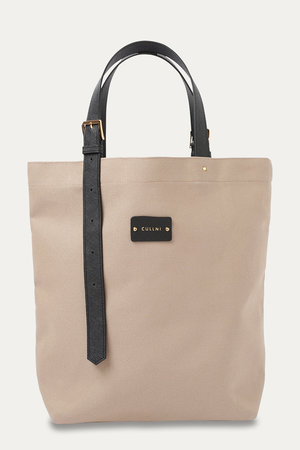 クルニ/CULLNIのLeather Belt ハンドル＆Canvas トートバッグ(120200/120201)