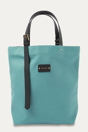 クルニ/CULLNIのLeather Belt ハンドル＆Canvas トートバッグ(120200/120201)