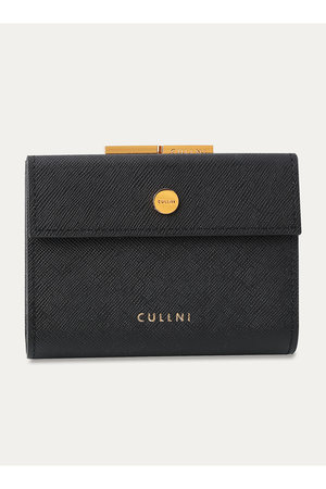クルニ/CULLNIのLeather Flap ミニウォレット With A Clasp(120700/120701)